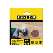 Flexovit Drill Mountable Disc 125mm Medium 80G (Pack 10) - 63642526382