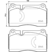 Brembo 4 x Front Brake Pad Set P85159