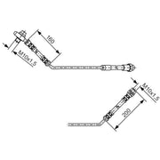 Bosch Brake Hydraulic Hose Line Rear Left 1 987 476 054