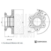 Blue Print 2 x Rear Brake Discs ADBP430034