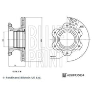 Blue Print 2 x Rear Brake Discs ADBP430034