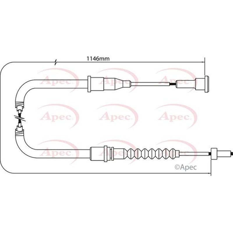 Apec Handbrake Cable Right Rear CAB1473