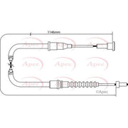 Apec Handbrake Cable Right Rear CAB1473