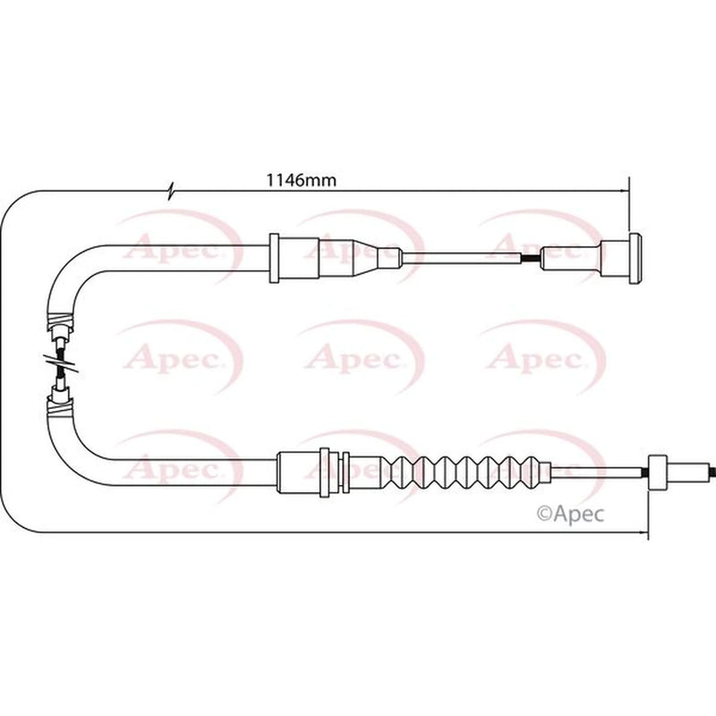 Apec Handbrake Cable Right Rear CAB1473