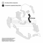 Borg & Beck Intercooler Turbo Charge Air Hose BTH1626