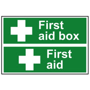 Scan First Aid Box / First Aid - PVC Signs 300 x 100mm - 1553