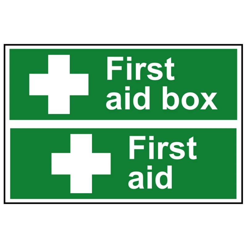 Scan First Aid Box / First Aid - PVC Signs 300 x 100mm - 1553