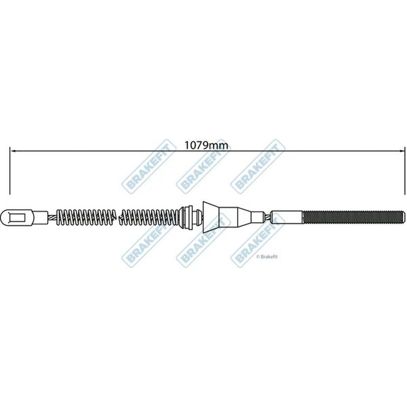 Apec Handbrake Cable Right Rear BBC3462