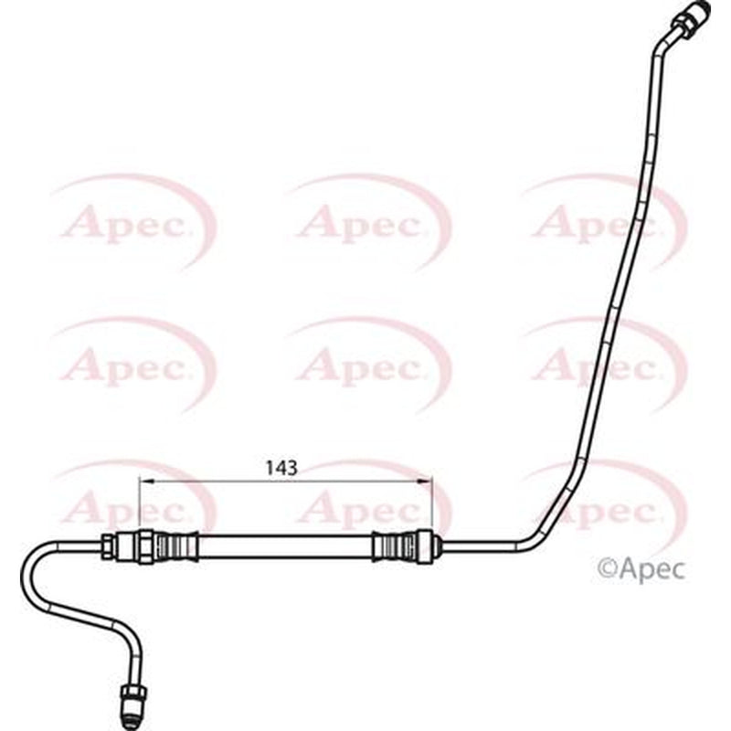 Apec Brake Hydraulic Hose Line Rear Left HOS4148