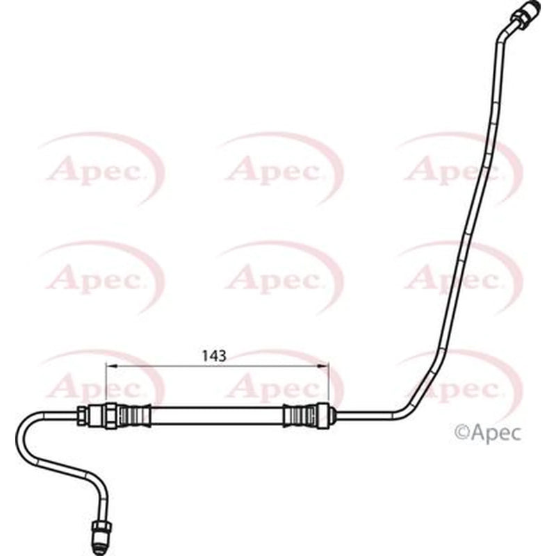 Apec Brake Hydraulic Hose Line Rear Left HOS4148