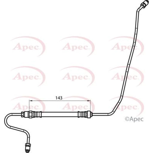 Apec Brake Hydraulic Hose Line Rear Left HOS4148