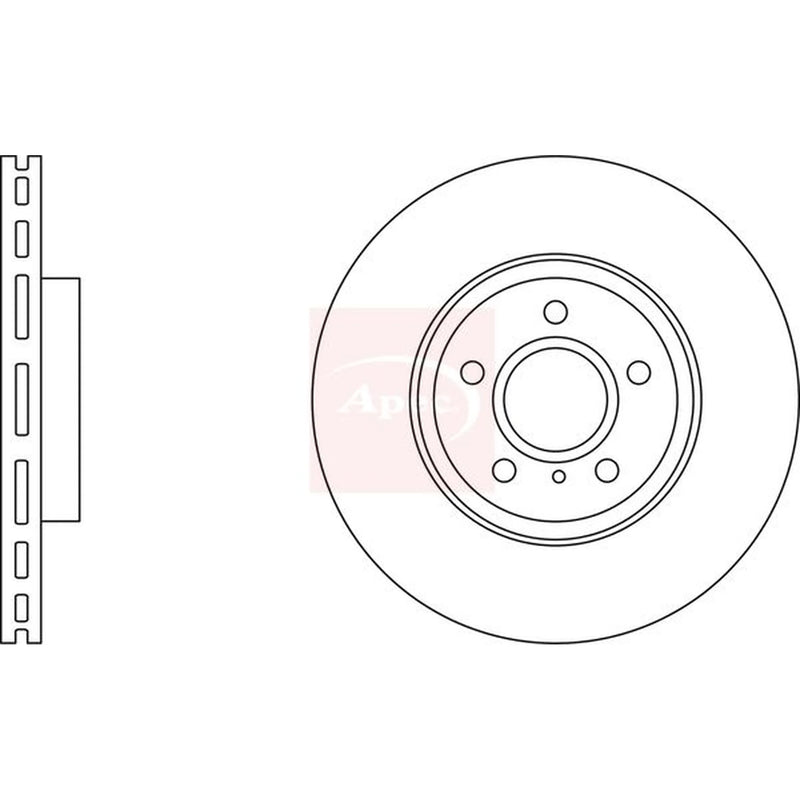 Apec 2 x Vented Front Brake Discs DSK2901