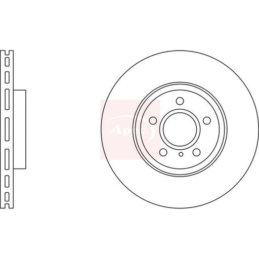 Apec 2 x Vented Front Brake Discs DSK2901