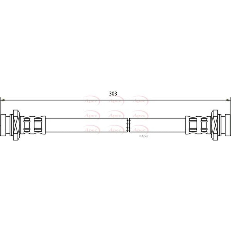 Apec Brake Hydraulic Hose Line Rear HOS3583