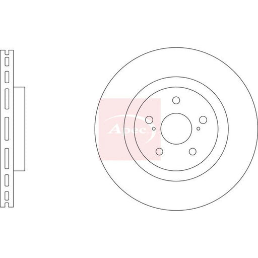 Apec 2 x Vented Front Brake Discs DSK3410