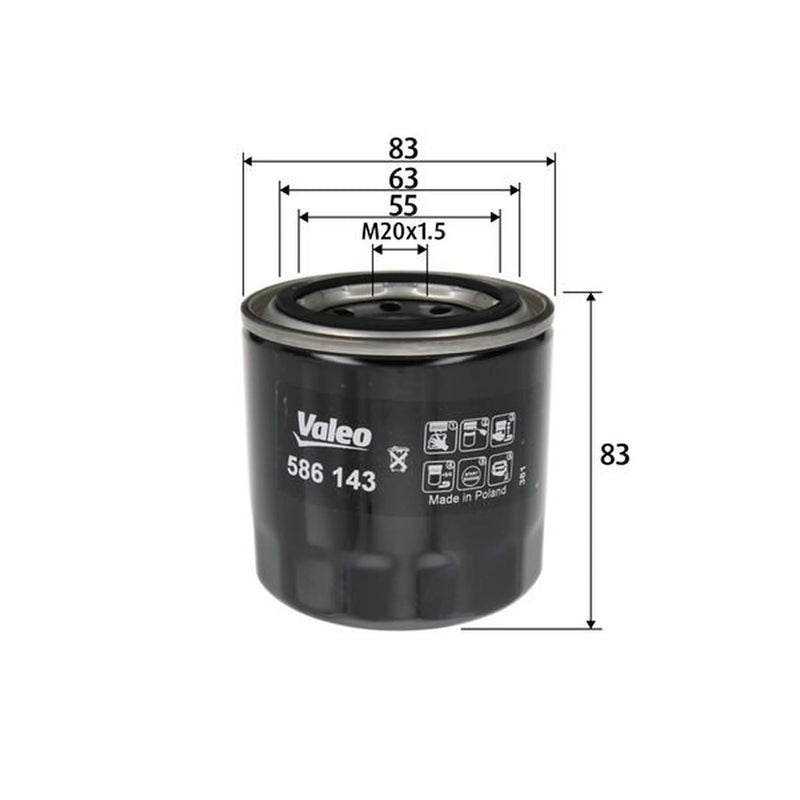 Valeo Engine Oil Filter 586143
