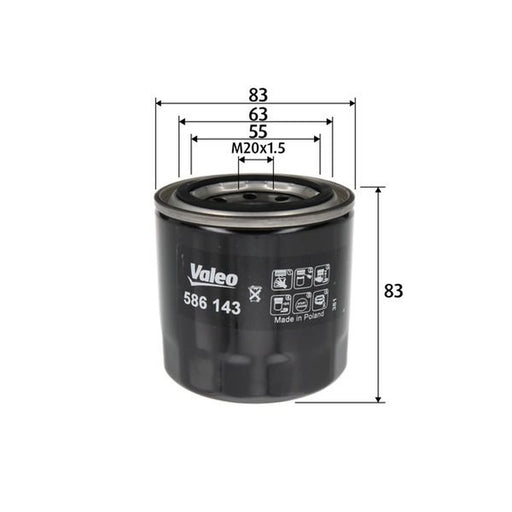 Valeo Engine Oil Filter 586143