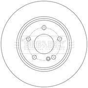 Borg & Beck 2 x Solid Rear Brake Discs BBD7019S