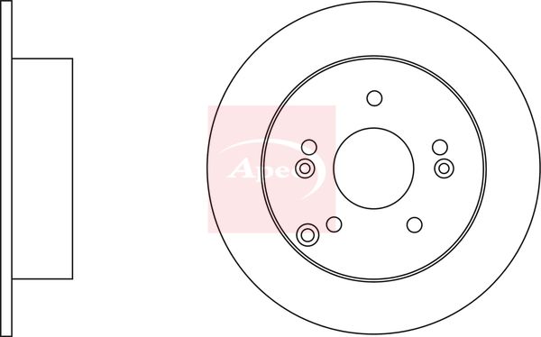 Apec 2 x Brake Disc Set Solid