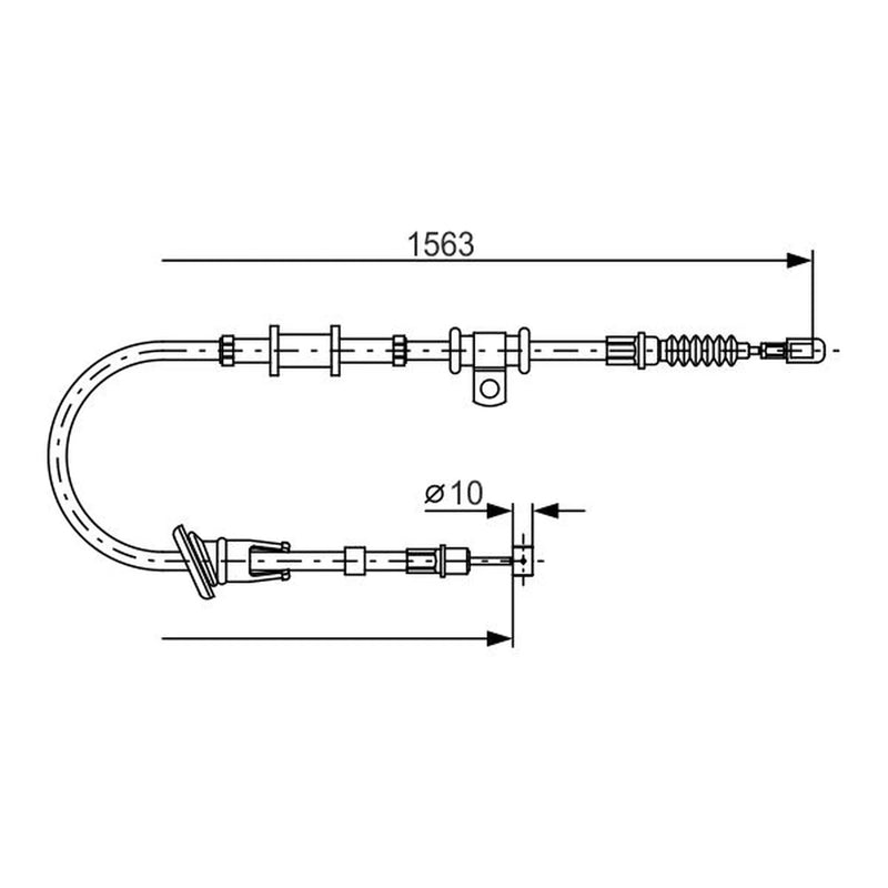 Bosch Handbrake Cable Left Rear 1 987 482 064