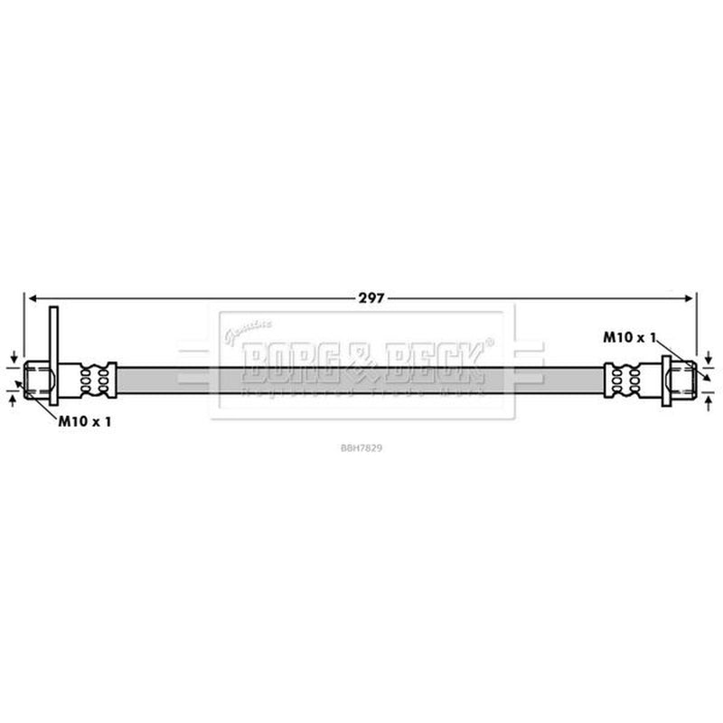 Borg & Beck Brake Hydraulic Hose Line Rear BBH7829