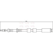 Apec Brake Hydraulic Hose Line Rear Right HOS4152
