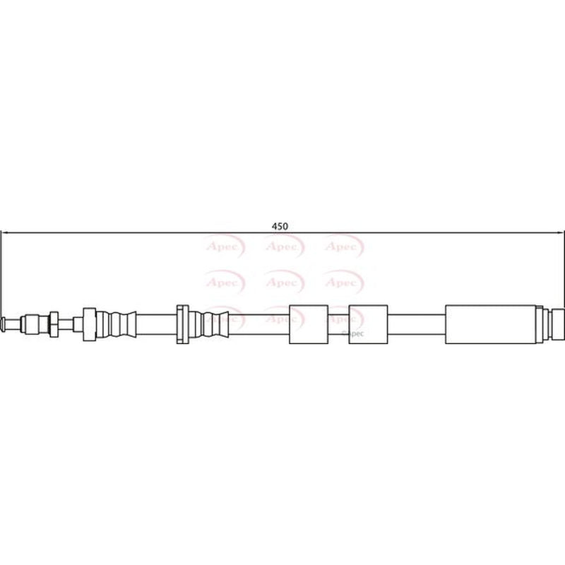 Apec Brake Hydraulic Hose Line Rear Right HOS4152