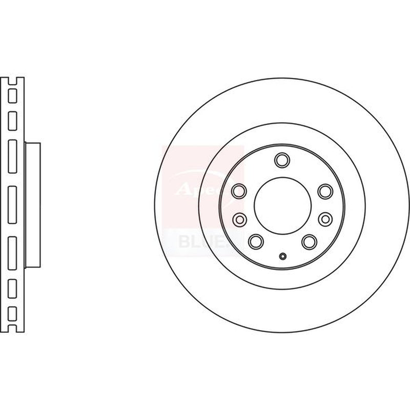 Apec 2 x Vented Front Brake Discs SDK6578