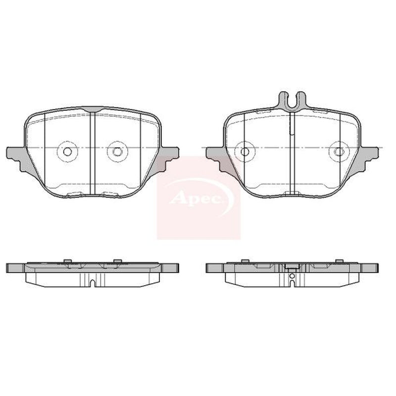 Apec Rear Brake Pad Set PAD2457