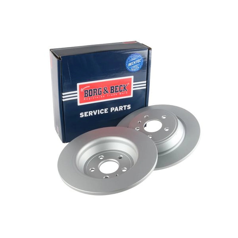 Borg & Beck 2 x Solid Rear Brake Discs BBD5422
