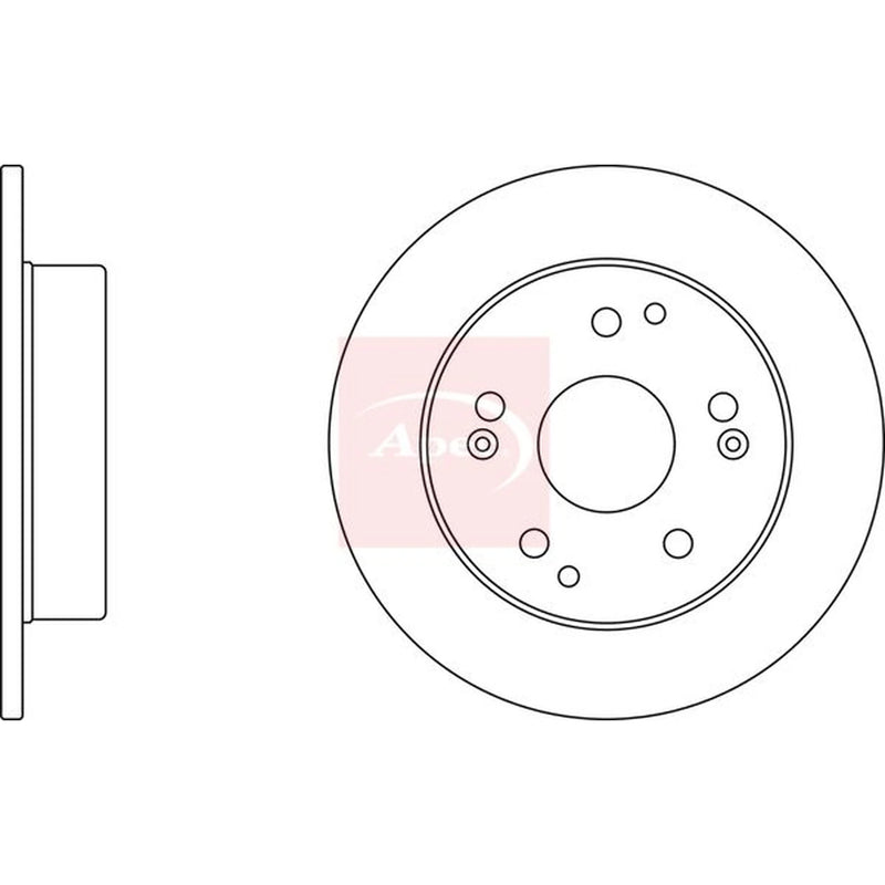 Apec 2 x Solid Rear Brake Discs DSK2381