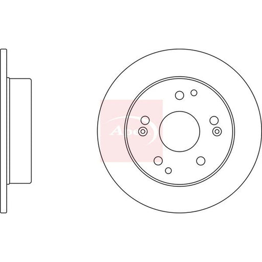 Apec 2 x Solid Rear Brake Discs DSK2381