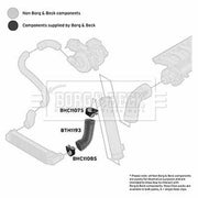 Borg & Beck Intercooler Turbo Charge Air Hose BTH1193