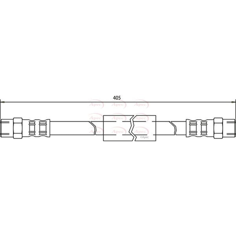 Apec Brake Hydraulic Hose Line Front HOS3625