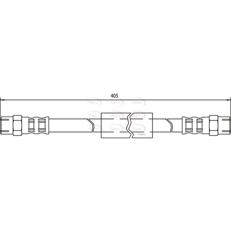 Apec Brake Hydraulic Hose Line Front HOS3625