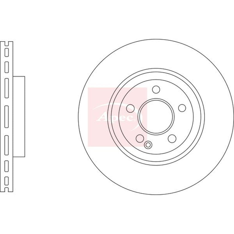 Apec 2 x Vented Front Brake Discs DSK3431