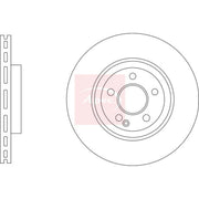 Apec 2 x Vented Front Brake Discs DSK3431