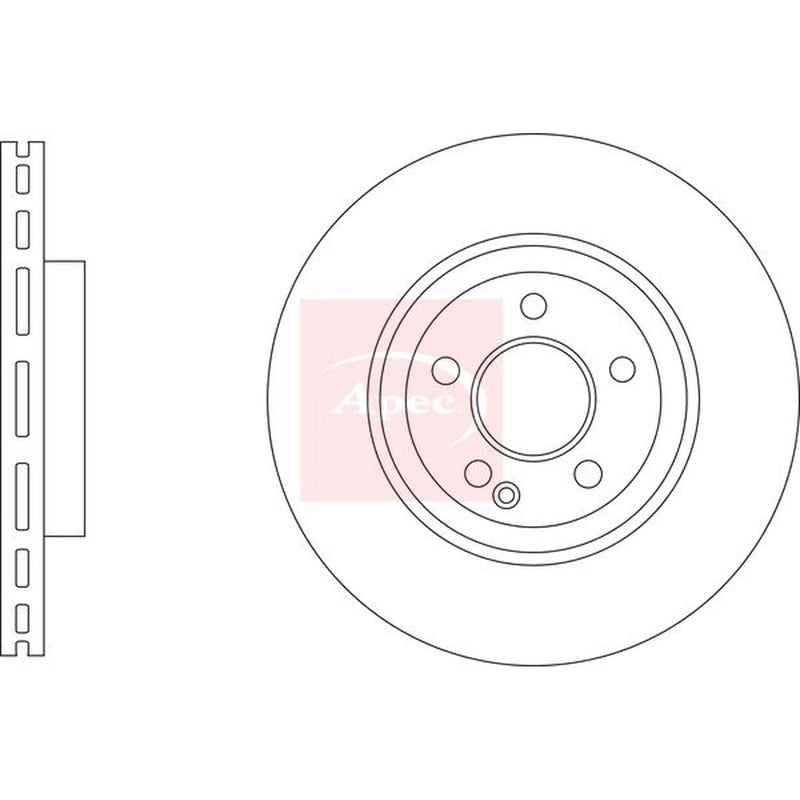 Apec 2 x Vented Front Brake Discs DSK3431