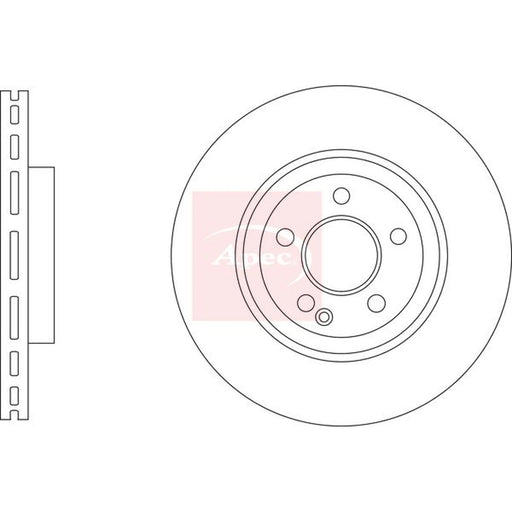 Apec 2 x Vented Front Brake Discs DSK3431