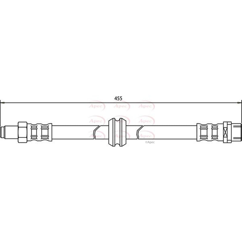 Apec Brake Hydraulic Hose Line Front HOS3001