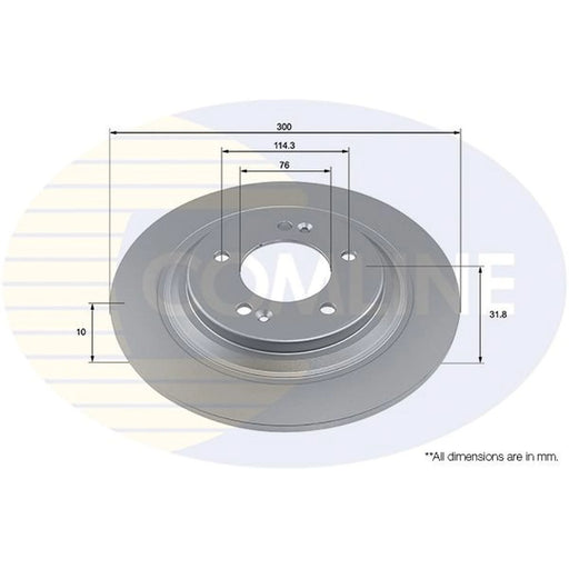 Comline 2 x Solid Rear Brake Discs ADC4058