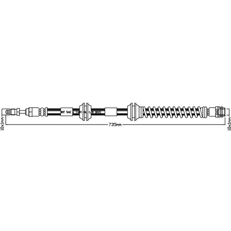 Juratek Brake Hydraulic Hose Line Front JBH1145