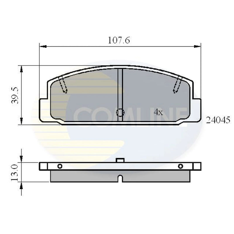 Comline 4 x Rear Brake Pad Set CBP0819