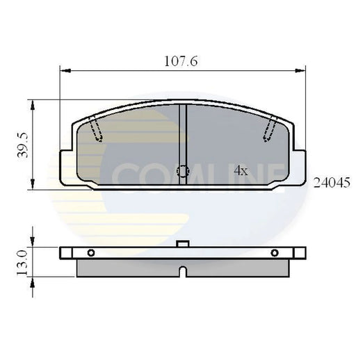 Comline 4 x Rear Brake Pad Set CBP0819