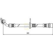 NAPA Brake Hydraulic Hose Line Front Left NBH1383