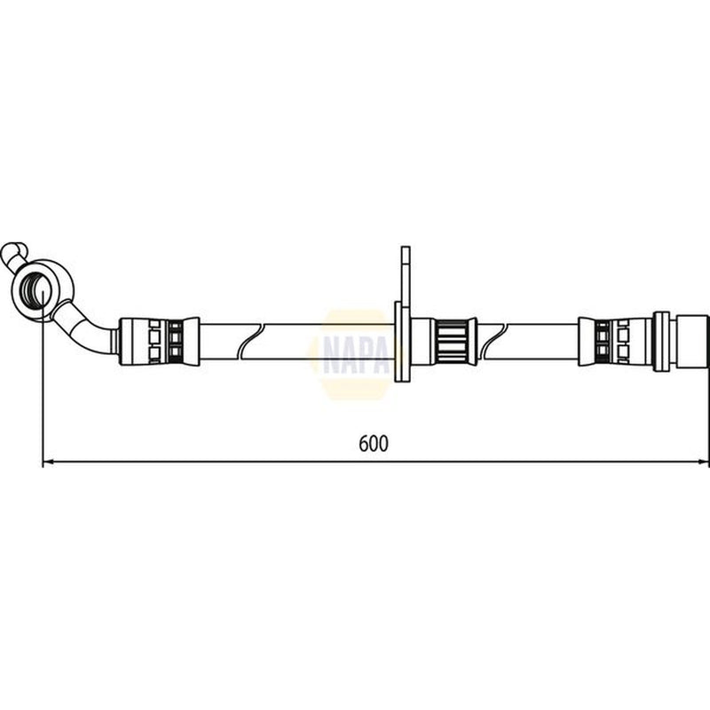NAPA Brake Hydraulic Hose Line Front Left NBH1383