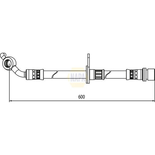 NAPA Brake Hydraulic Hose Line Front Left NBH1383