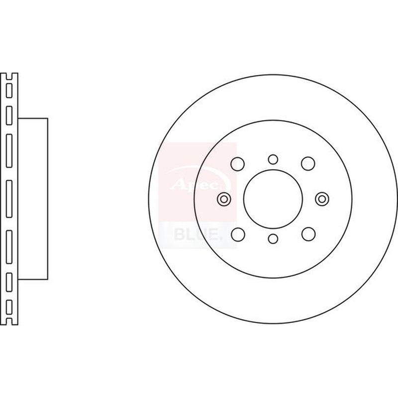 Apec 2 x Vented Front Brake Discs SDK6167