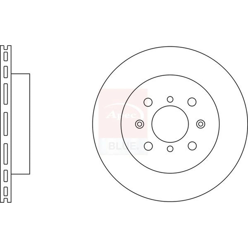 Apec 2 x Vented Front Brake Discs SDK6167