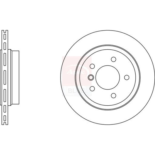 Apec 2 x Vented Rear Brake Discs SDK6074